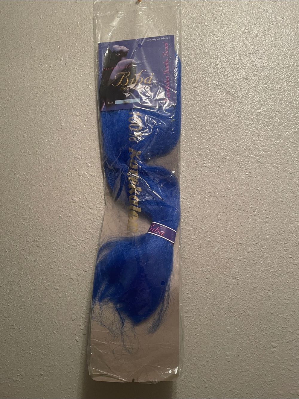 Womens Biba blue kanekalon hair